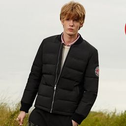 馬克華菲 男款羽絨棒球服128元包郵 蘇寧易購優惠 白菜哦