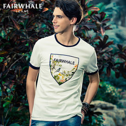 2015夏季潮流之選 馬克華菲韓版純棉修身短袖T恤